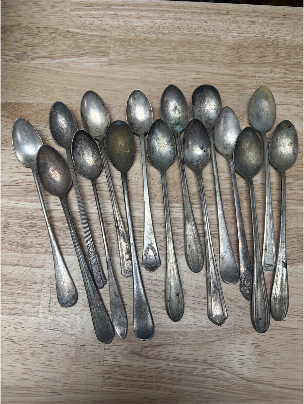 15 Silverplated Long Ice Tea Spoons For CRAFT USE NOT FOOD USE